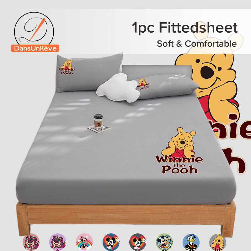 DANSUNREVE Cartoon Bedsheet Disney Print Fitted Bedsheets Cute