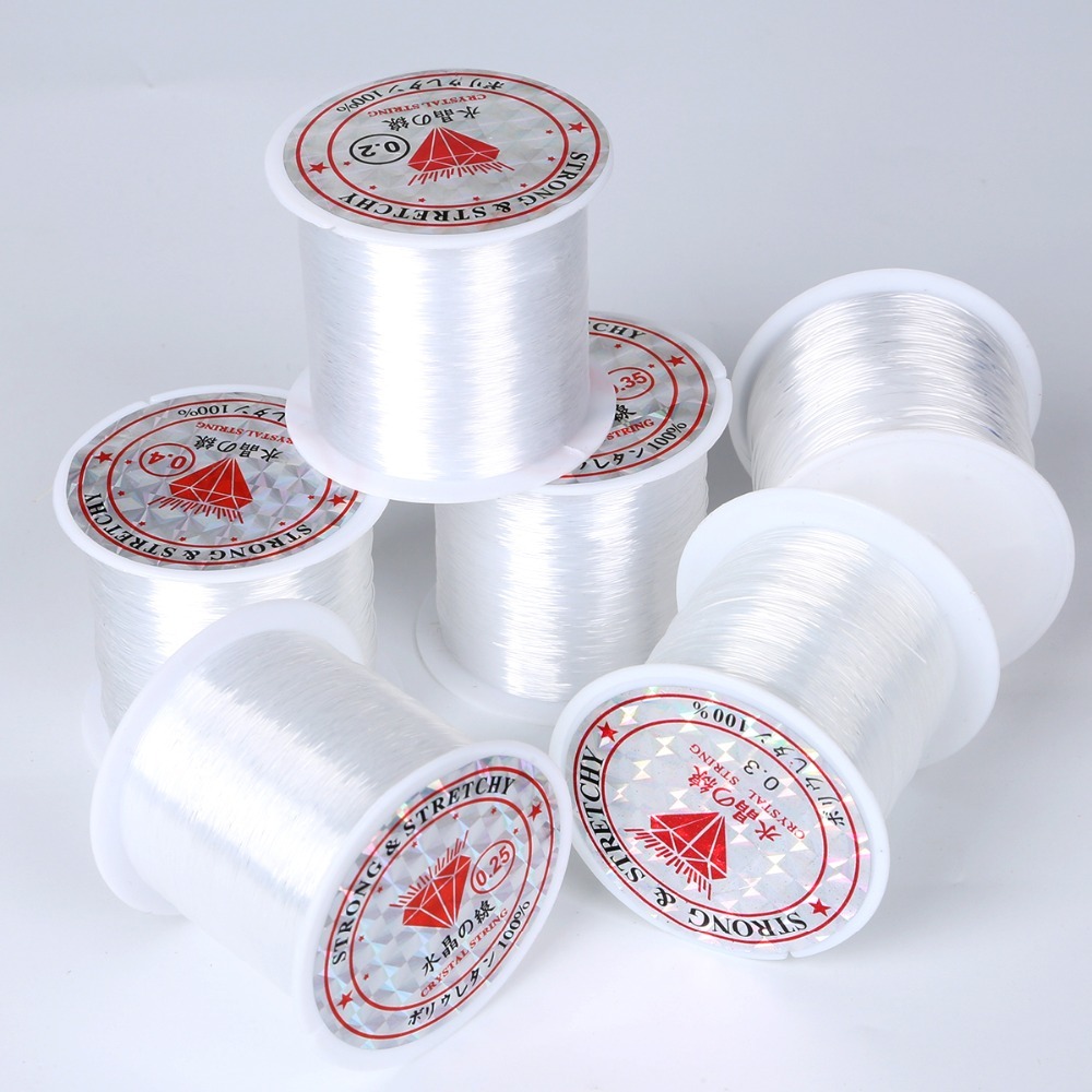 1Roll 0.2mm-0.8mm Clear No Elastic Strong Nylon Wire Cord String For ...