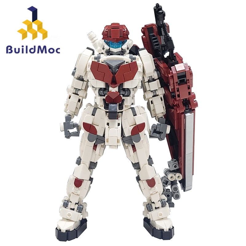 Buildmoc Mech Red Robot Building Blocks Children's Educational Toys ...