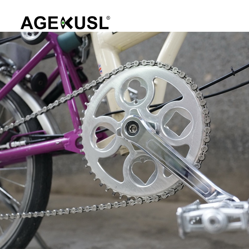 UnionJack Bicycle Crankset Poker Remake CNC Aluminum Alloy Square Crank 50T For Brompton Folding Bike Shopee Singapore