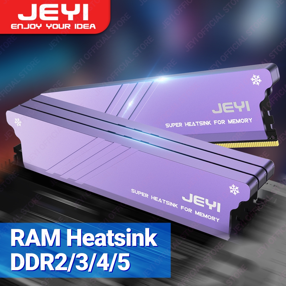 JEYI Memory RAM Heatsink With Thermal Pads, Desktop RAM Cooler DDR
