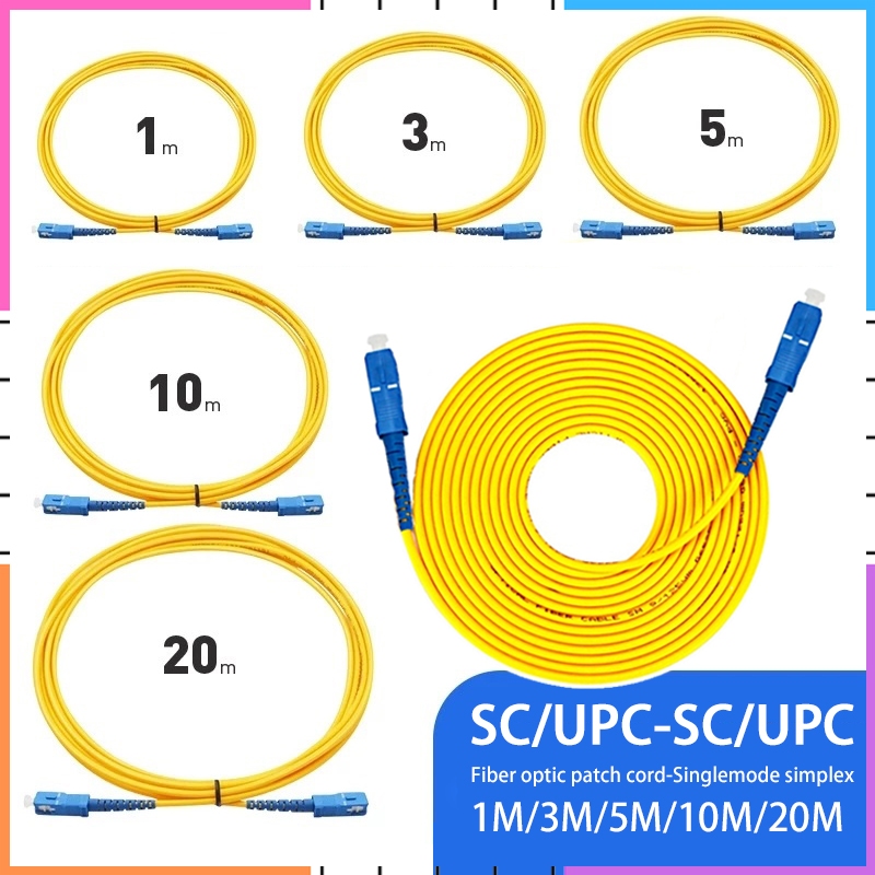 【Ready Stock】1M/3M/5M/10M/20M SC/UPC-SC/UPC Simplex 9/125 Single Mode ...