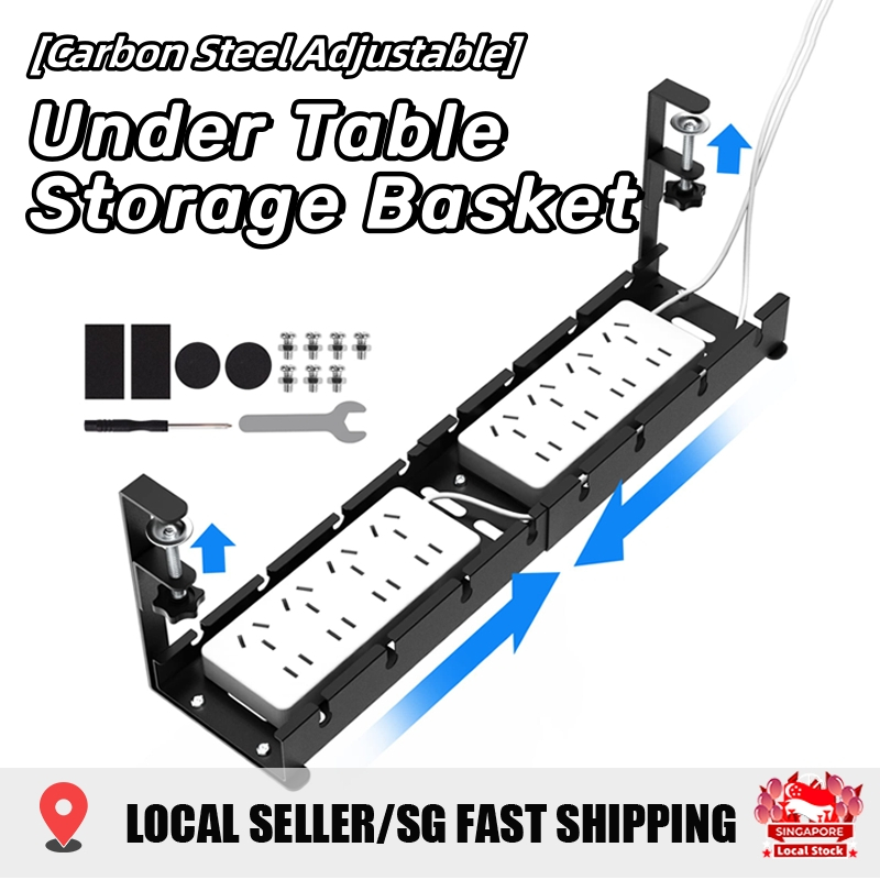 SG STOCK Extendable Under Desk Cable Management Cord Storage Cable ...