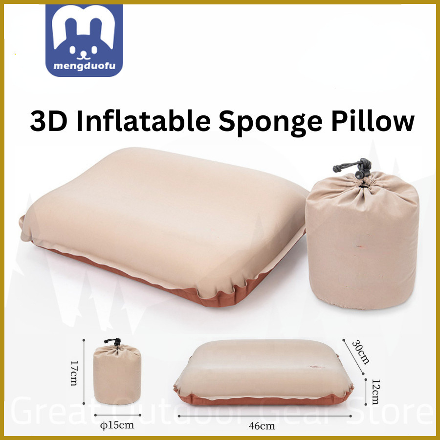 [SG Stock] Air pillow 3D Outdoor Self Inflatable Pillow Camping Travel