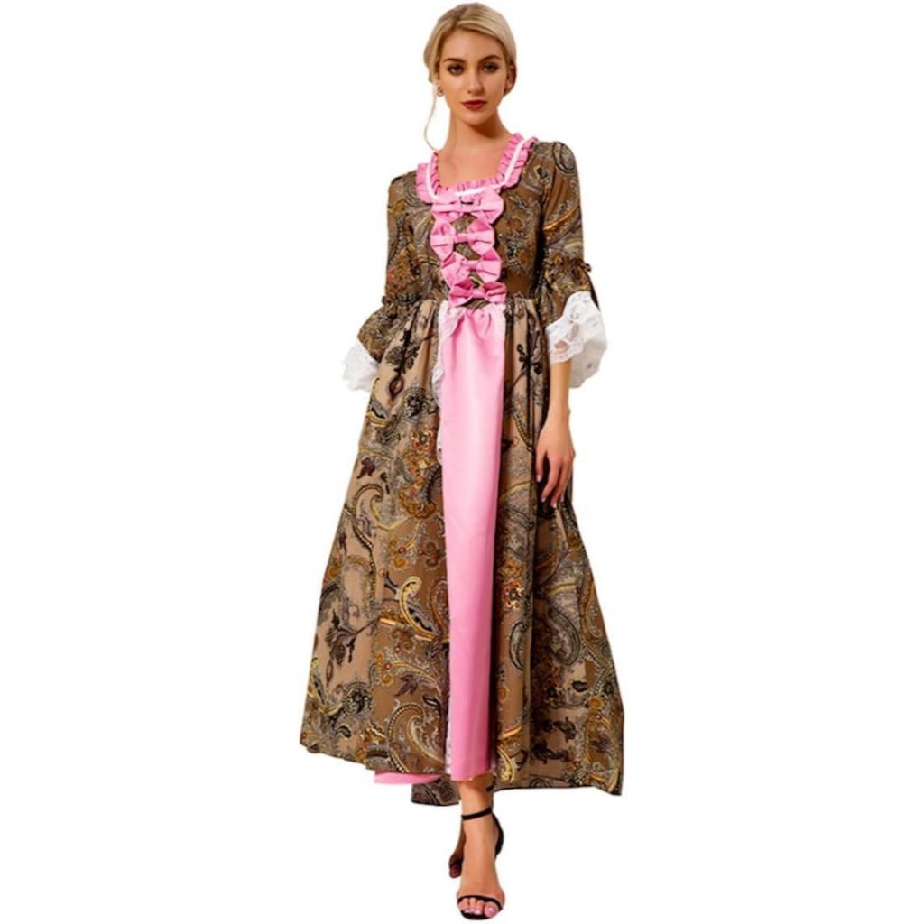 KEMAO Medieval Dress Baroque Marie Antoinette Dresses Renaissance ...