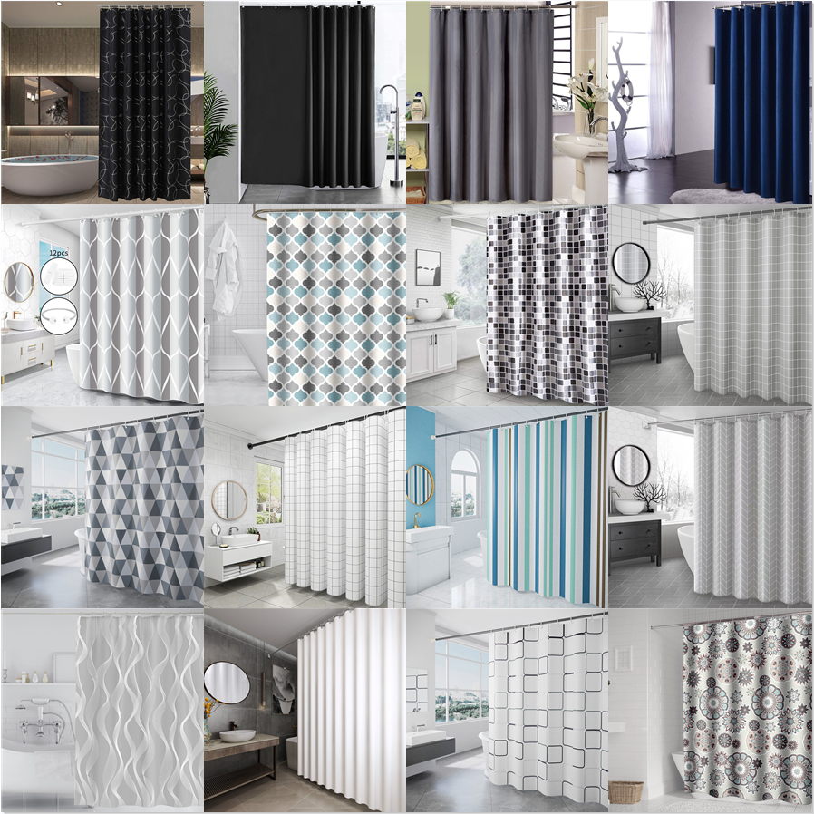 tirai mandi kalis air Bathroom Shower Curtain Mildew Resistant Shower Curtain Hotel Bathroom