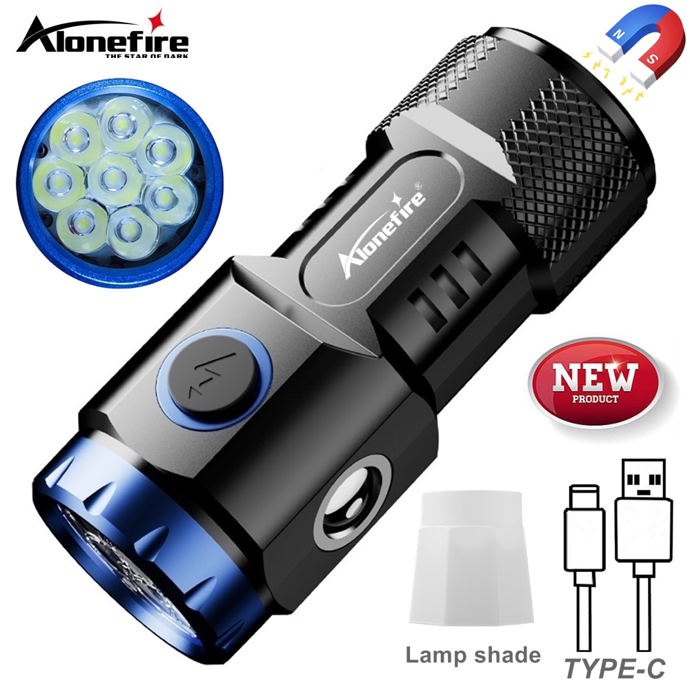Alonefire X88 6500K 8x P35 LED High Bright Mini Palm Small Flashlight ...