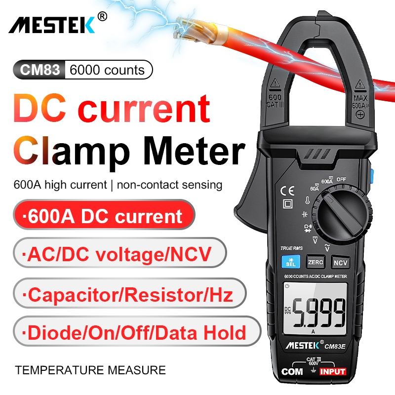 Dc Clamp Multimeter AC DC Current Clamp On-off Buzzer Smart Anti-Burn ...