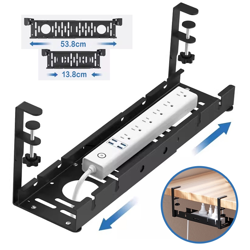 SG Extendable Under Desk Cable Management Tray Retractable Cord ...