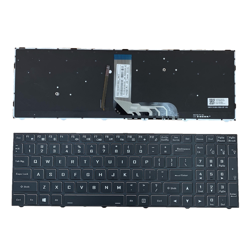 New Backlit keyboard for Clevo NH58EDQ NH50DC NP50DE NP55DE NP50DB ...