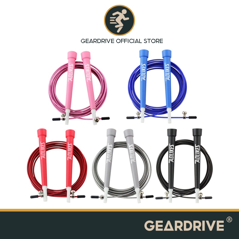GEARDRIVE Professional Skipping Rope Steel Wire Racing Universal ...