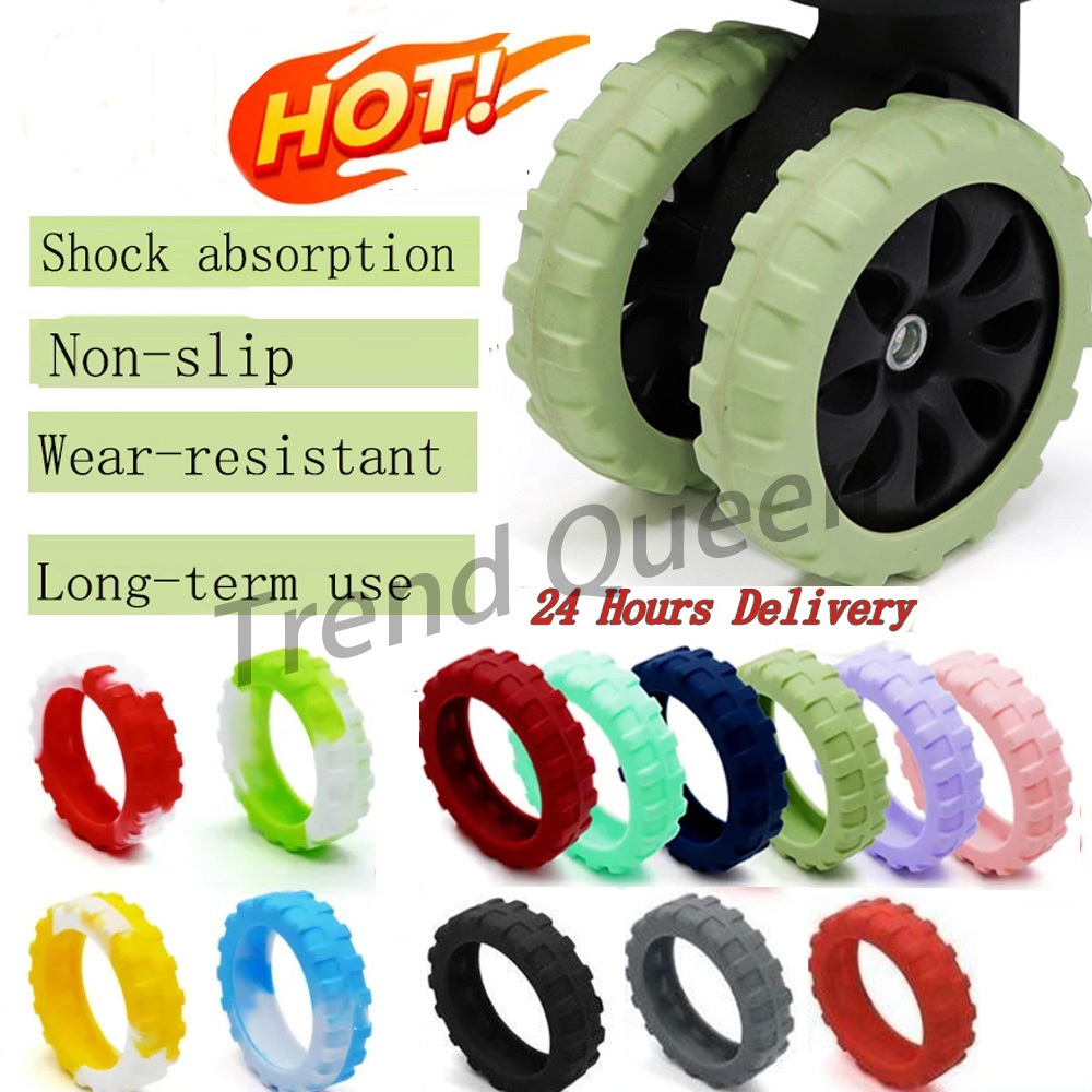【Thickened version】Luggage Wheel Protector Suitcase Wheels Ring Rubber