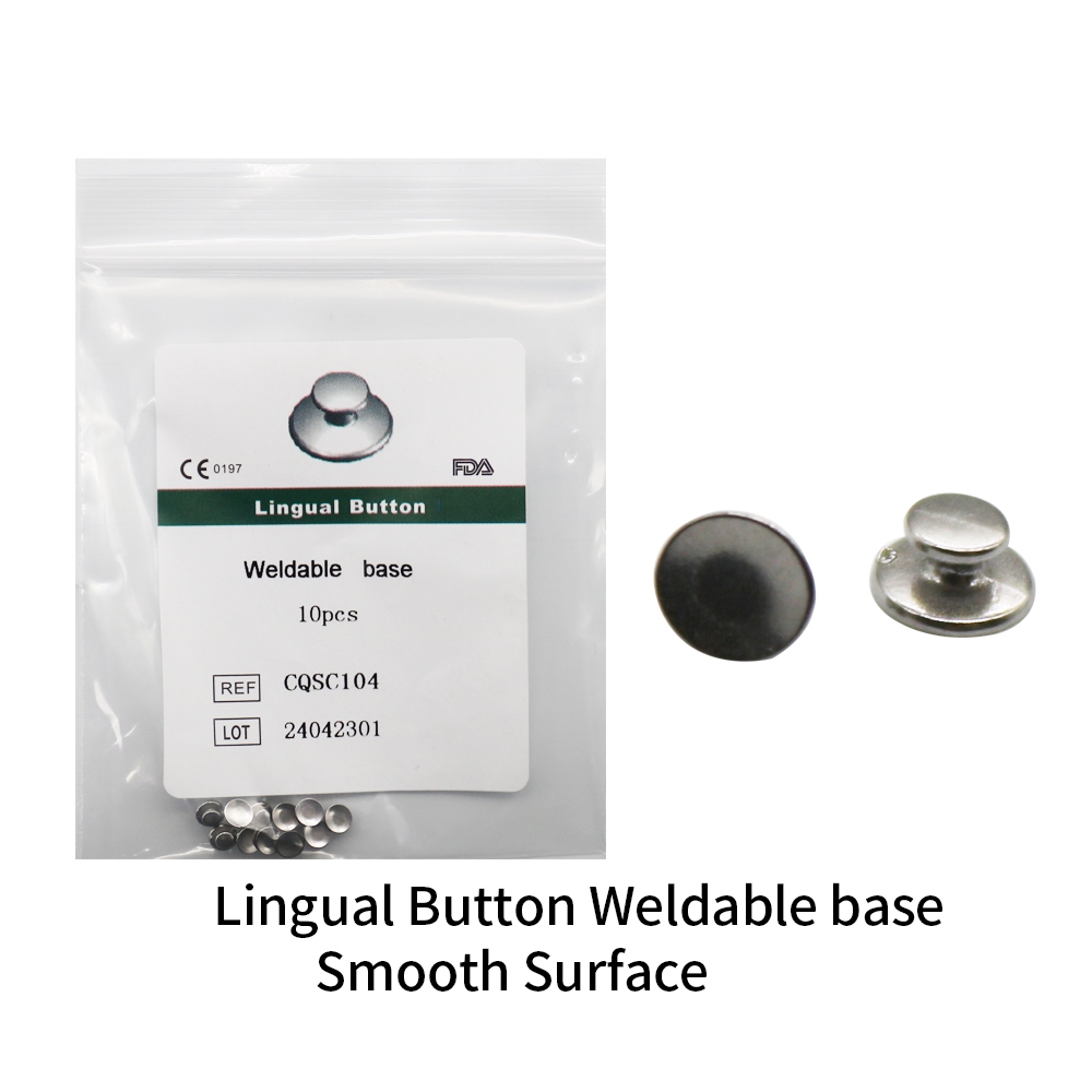 Bottoni Linguali Ortodontici Pulsanti Linguali Ortodontici AZDENT - Con Base Rettangolare/rotonda Adesiva, Confezione Da 10 Pezzi Dentifricio Mentadent