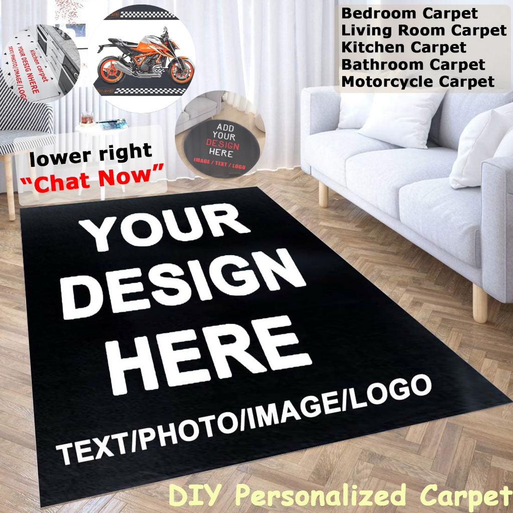 DIY Pictures Custom Carpet Customize Photo Logo Brand Rug Decorate ...