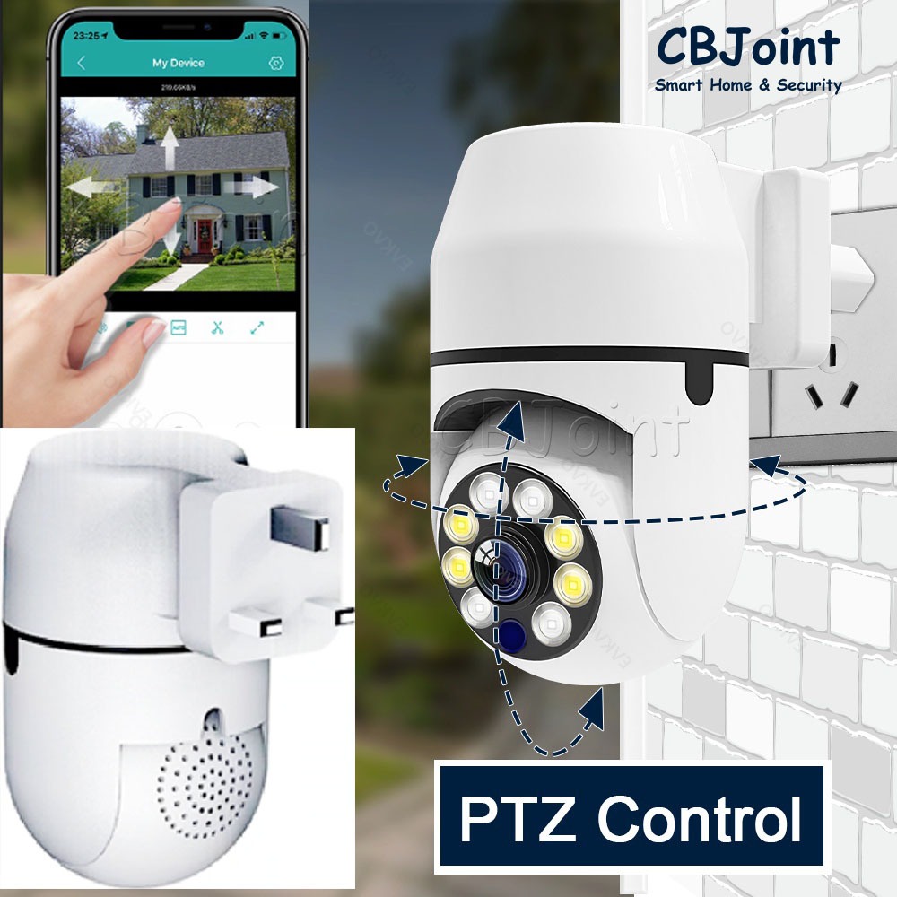 V380 Pro CCTV Wireless CCTV 5MP Socket Bulb CCTV Camera 360 Camera WIFI ...