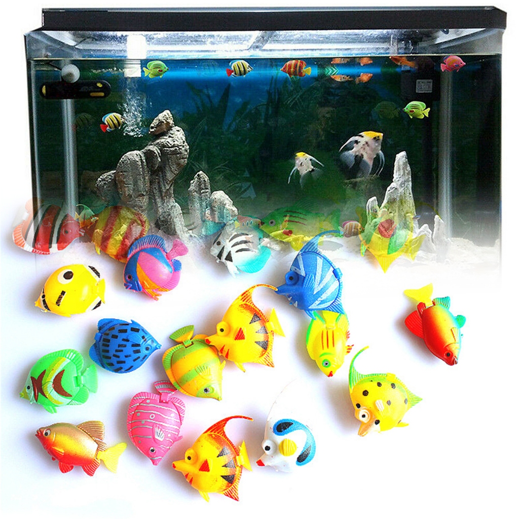 Picture of 2024 New 8 Pcs Aquarium Decor Floating Marine Animal Mini Figurine ...