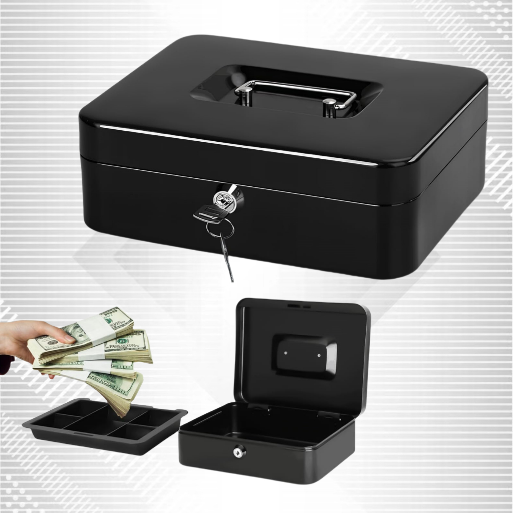 Double tier money box portable money box portable money box iron frame ...