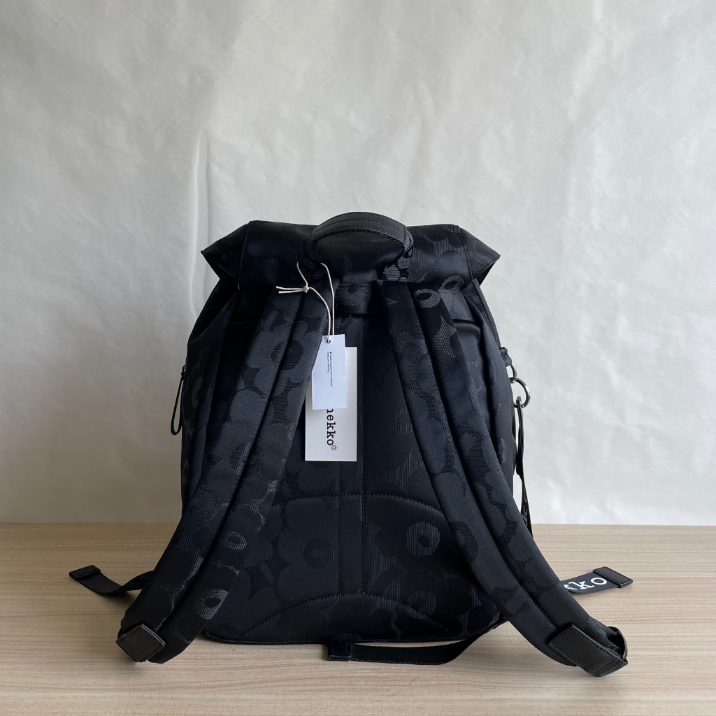 Marimekko Everything Backpack L Black Unikko | Shopee Singapore