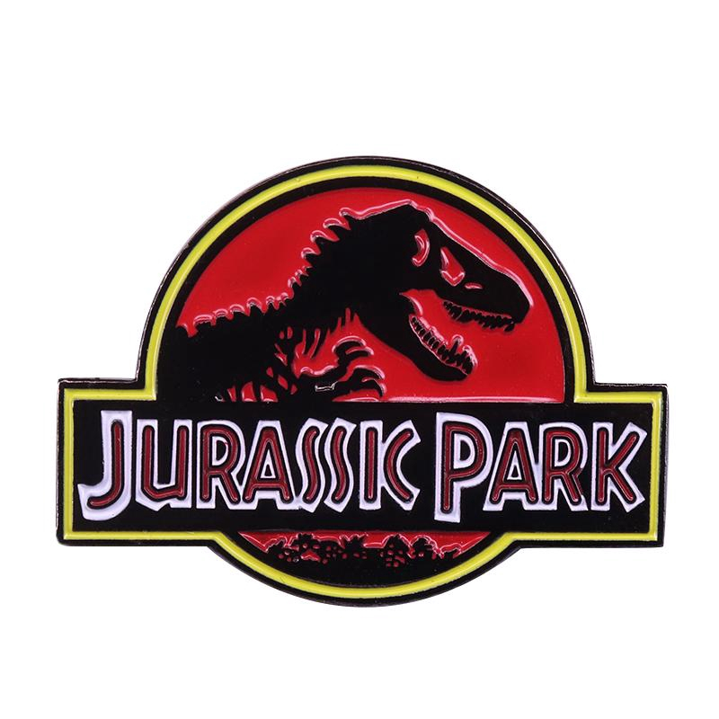Jurassic Park Emblem Dinosaur Raptor Fashion Brooch Cool Hat Bag ...