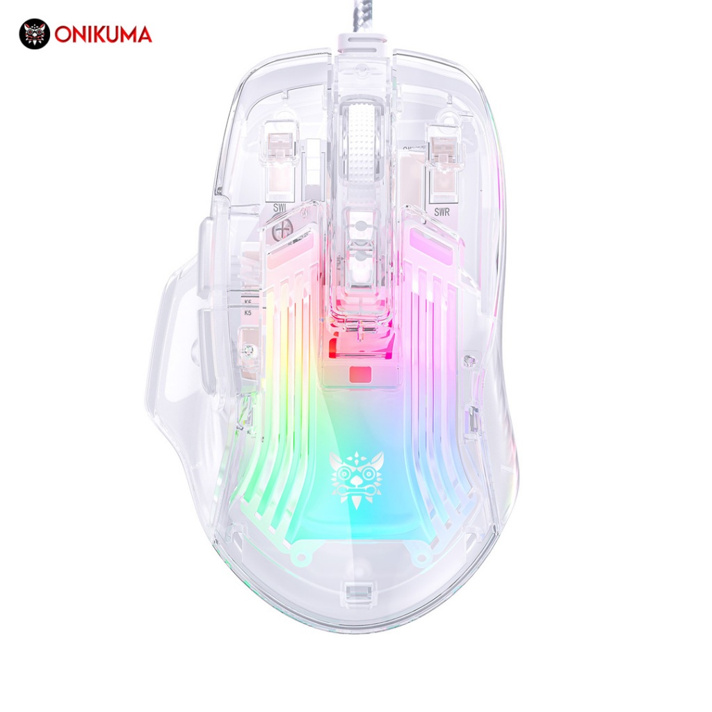 ONIKUMA CW923 Wired RGB Gaming Mouse, Up to 12800 DPI E-Sports PC Mice ...