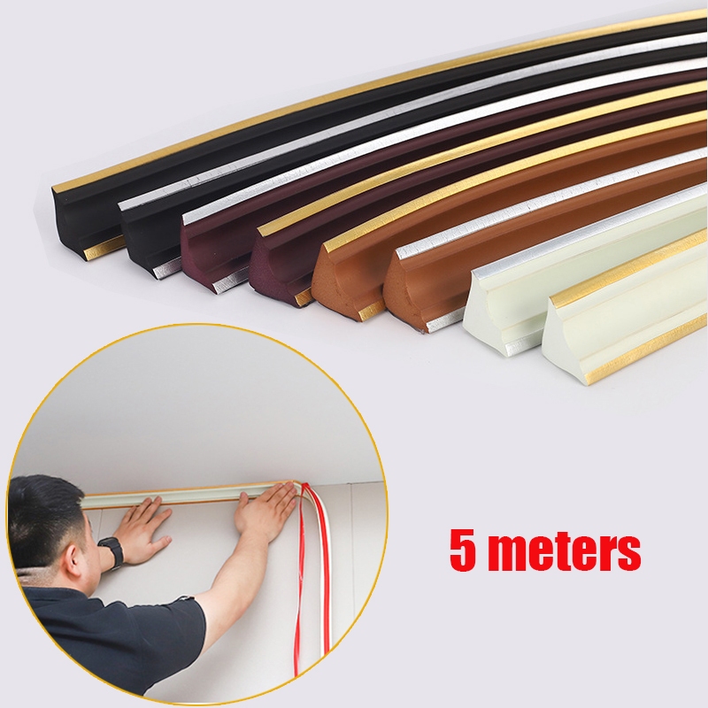 5Meter ceiling corner border NBR Self-adhesive Corner Angle Line Wall ...