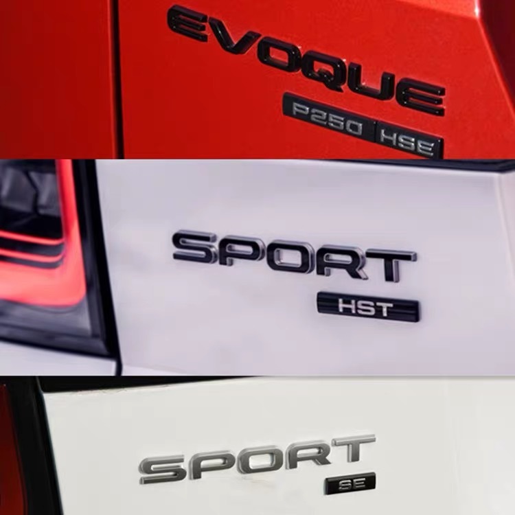 NEW 3D ABS EVOQUE SPORT logo car stickers decals emblem for Rover Range ...