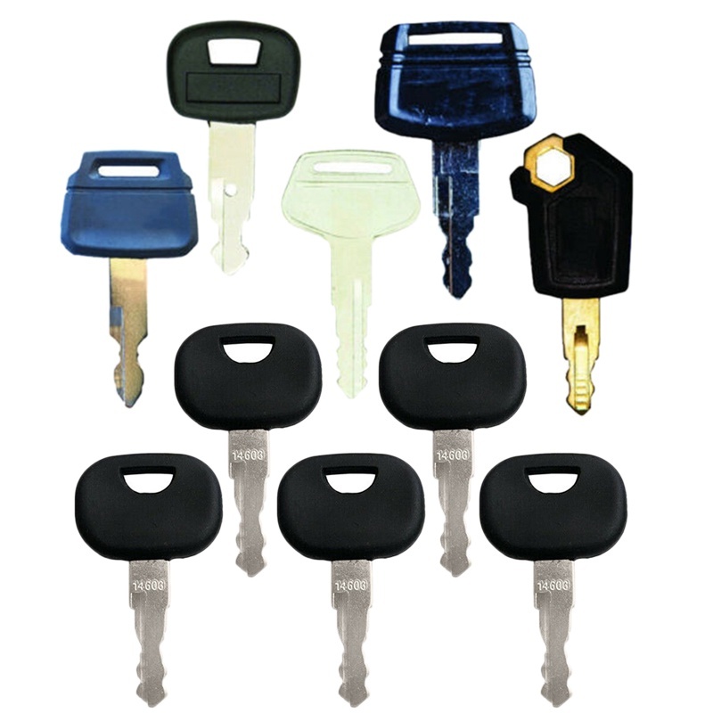 10pcs Excavator Key Fit for Caterpillar Hitachi Kobelco Komatsu Kubota ...