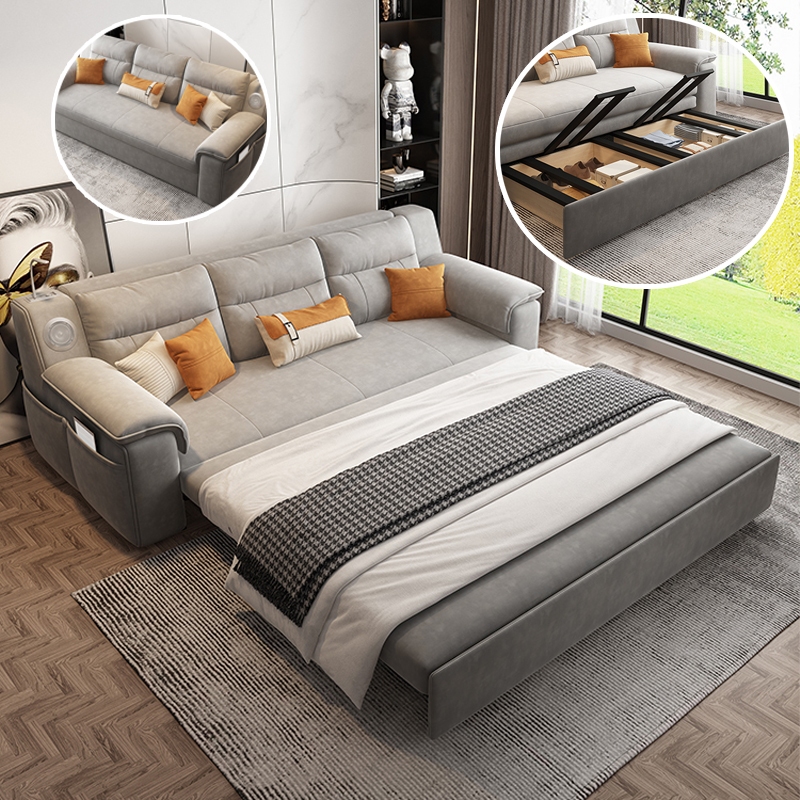 Sofa Bed Foldable Multifunctional Fabric Sofa Bed Living Room Folding ...