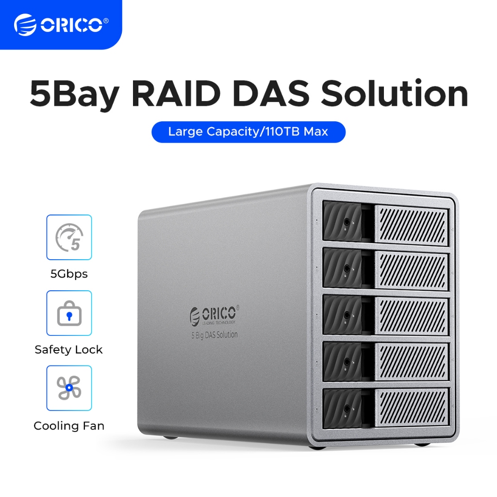 ORICO Hard Drive Dock 5Gbps with RAID 150W DAS Power Build-in