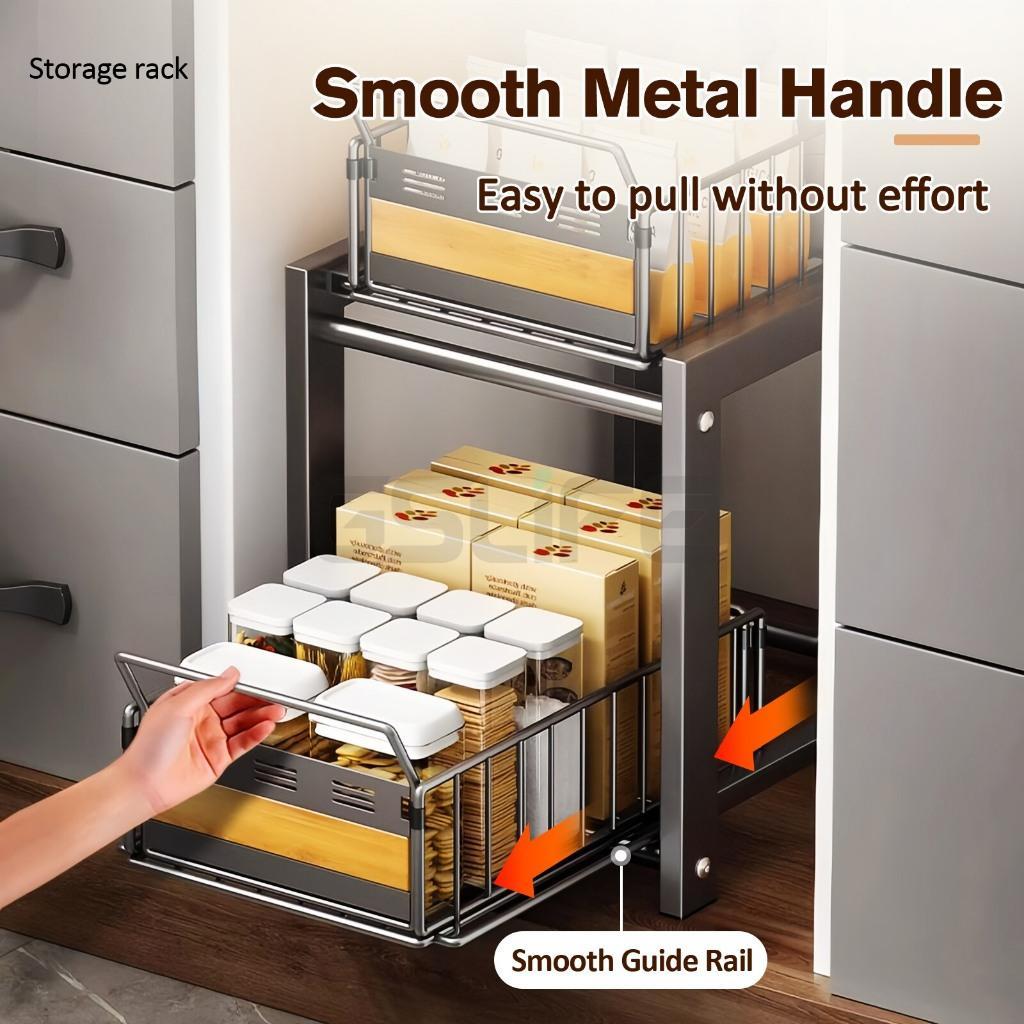 12h【SG Stock】Sink Rackunder sink organiser Kitchen Shelf Storage Spice ...