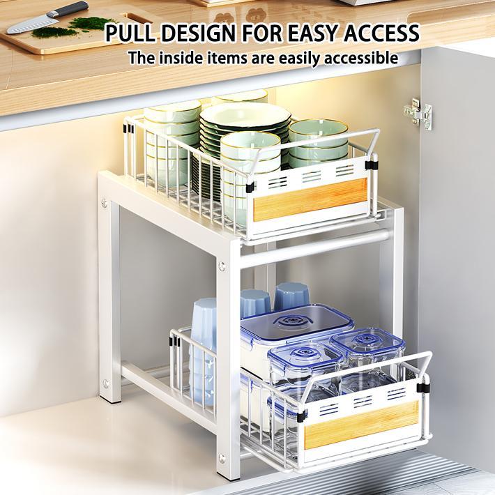 12h【SG Stock】Sink Rackunder sink organiser Kitchen Shelf Storage Spice ...