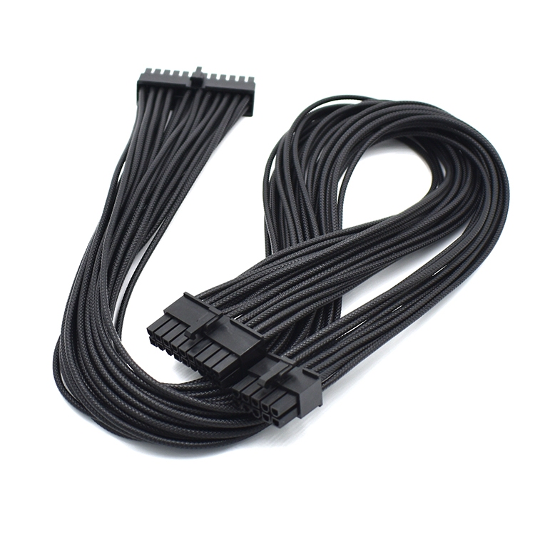 18 Pin + 10 Pin to ATX 24-Pin Type 4 16AWG with braid patterned Modular ...