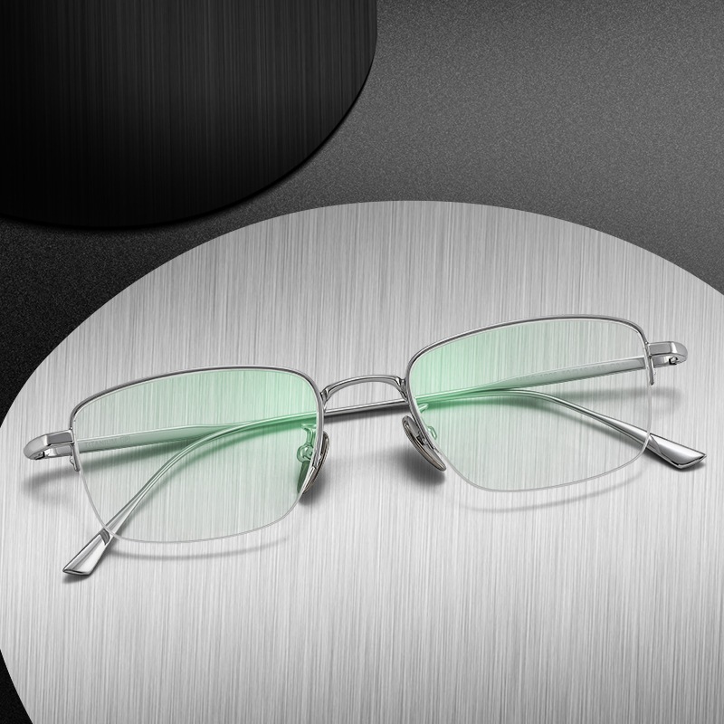 Fashion Optical Pure Titanium Square Glasses Frame Men Women Luxury ...