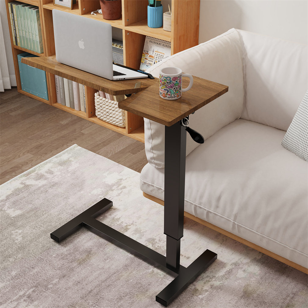 Overbed Bedside Table Rolling Height Adjustable Laptop Tray Stand for ...