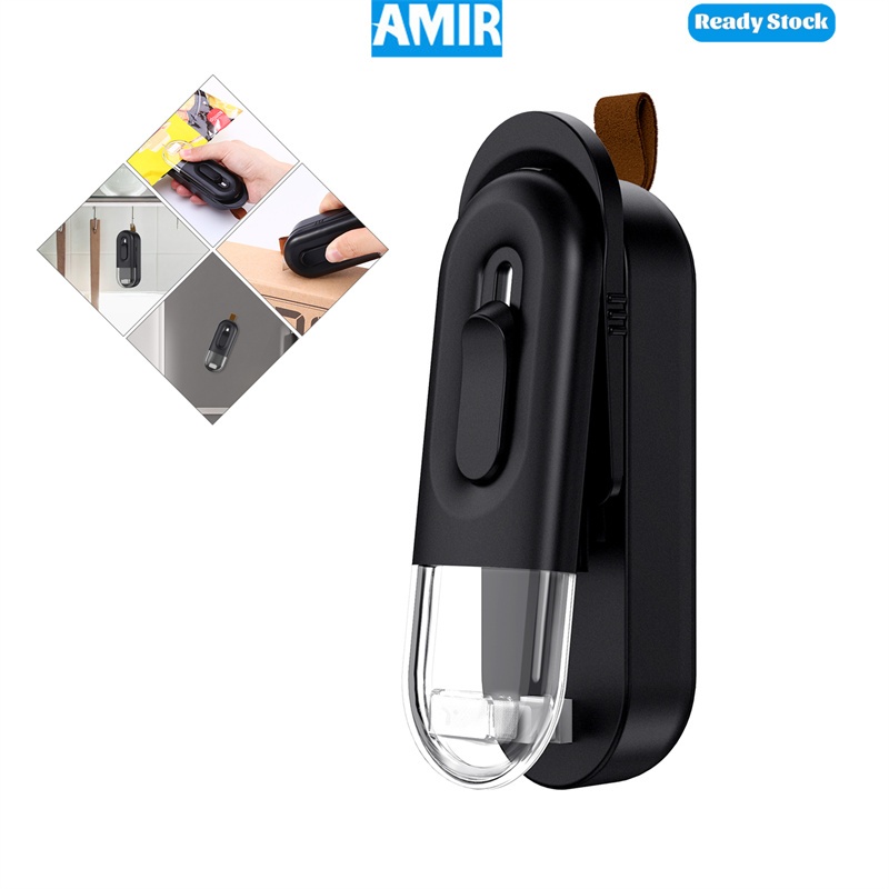AMIR Mini Chip Bag Sealer, 2 in 1 with Cutter Handheld Plastic Heat