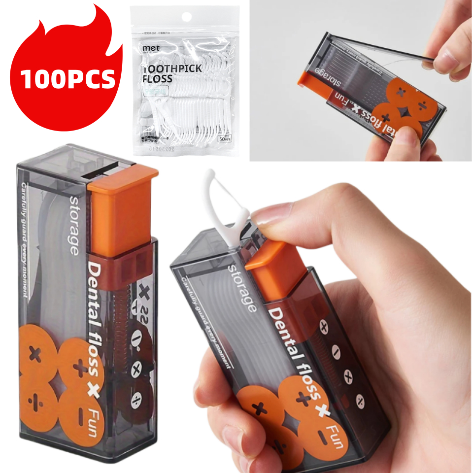 Portable Floss Dispenser Automatic Pop-Up Dental Floss Storage Box ...