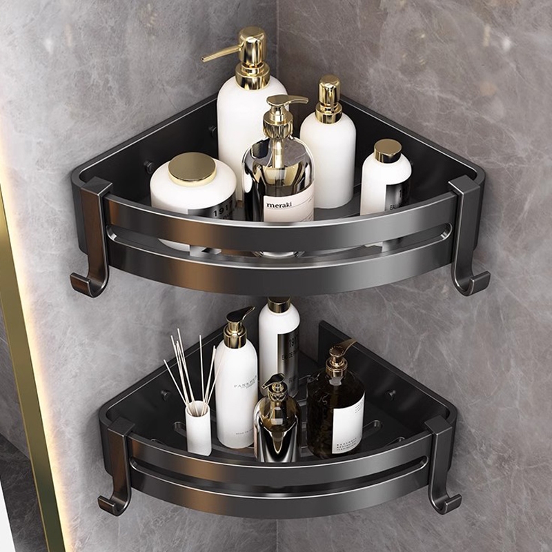 YUN JIE YA corner shelf no drill bathroom rack shelf toilet organiser ...