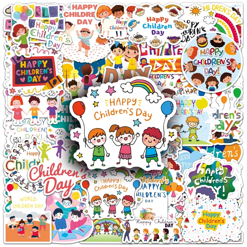5/50Piece Funny Children's Day Stickers DIY For Phones Laptop Car ...