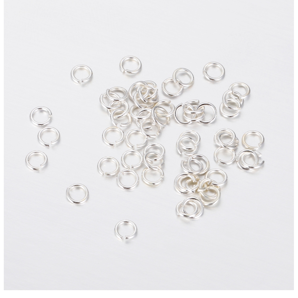 30-60pcs 925 Sterling Silver Open Jump Rings 3-6mm Split Ring ...