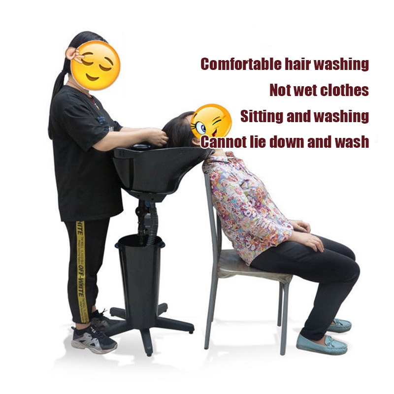 Hair Salon Lightweight Sitting Mobile Shampoo Basin Barber Shop Shampoo ...