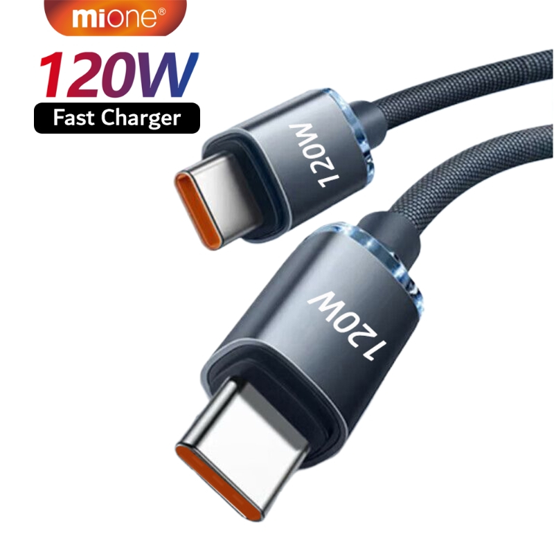 Mione 120W Super Fast Charging Cable Type C To Type C Charger For ...