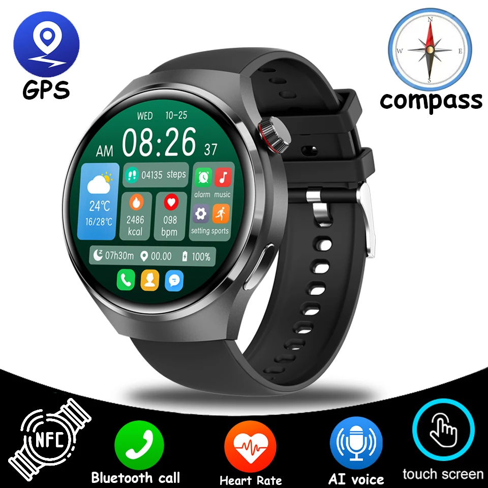 Huawei GT4 Pro GPS NFC Smart Watch New Product Men's 454 * 454 AMOLED ...