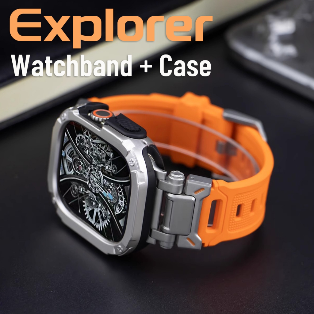 Explorer Silicone Strap Case for iWatch Series 11 46mm Ultra
