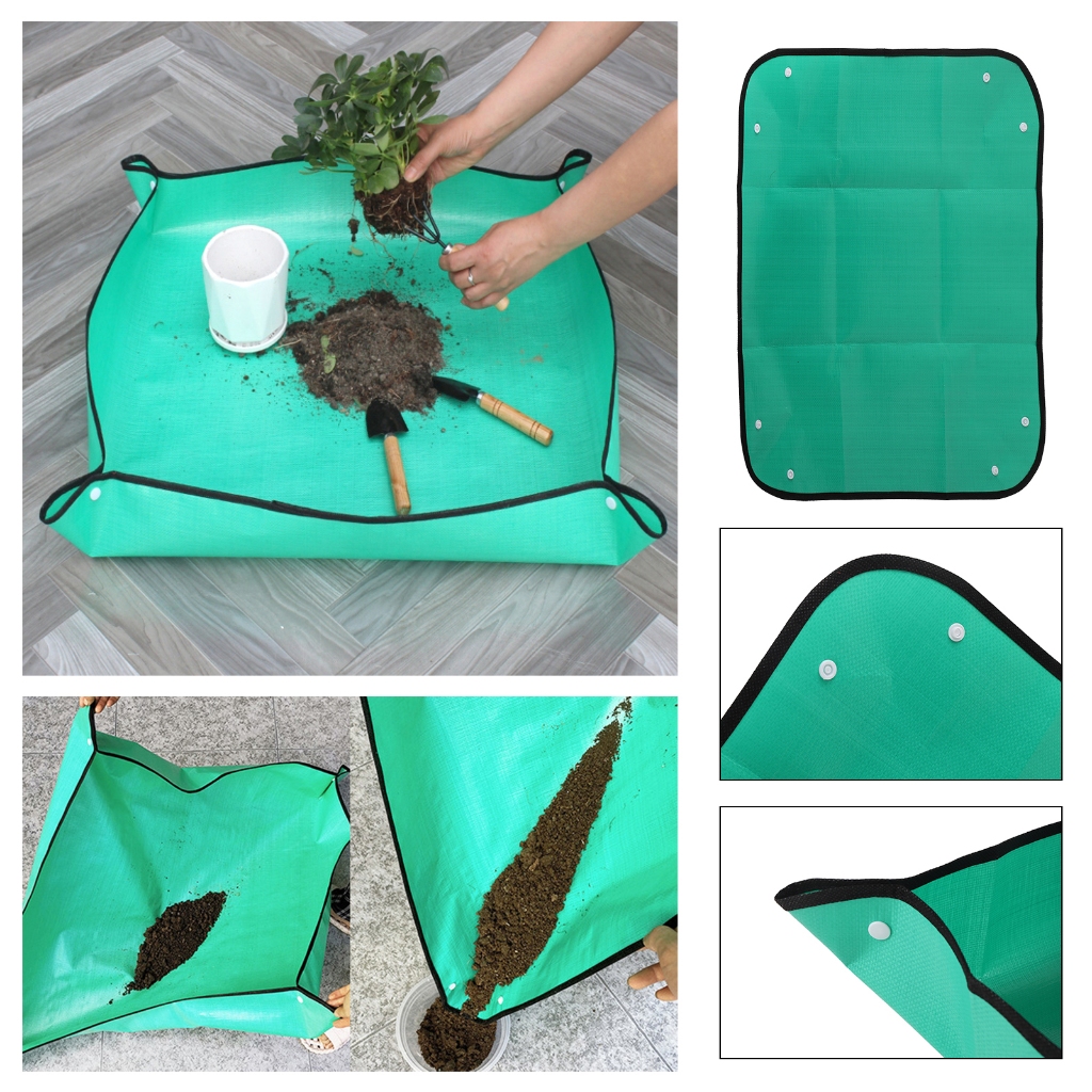 50/75/100 cm Foldable Waterproof Mat Plant Potting Mat Bonsai Succulent ...