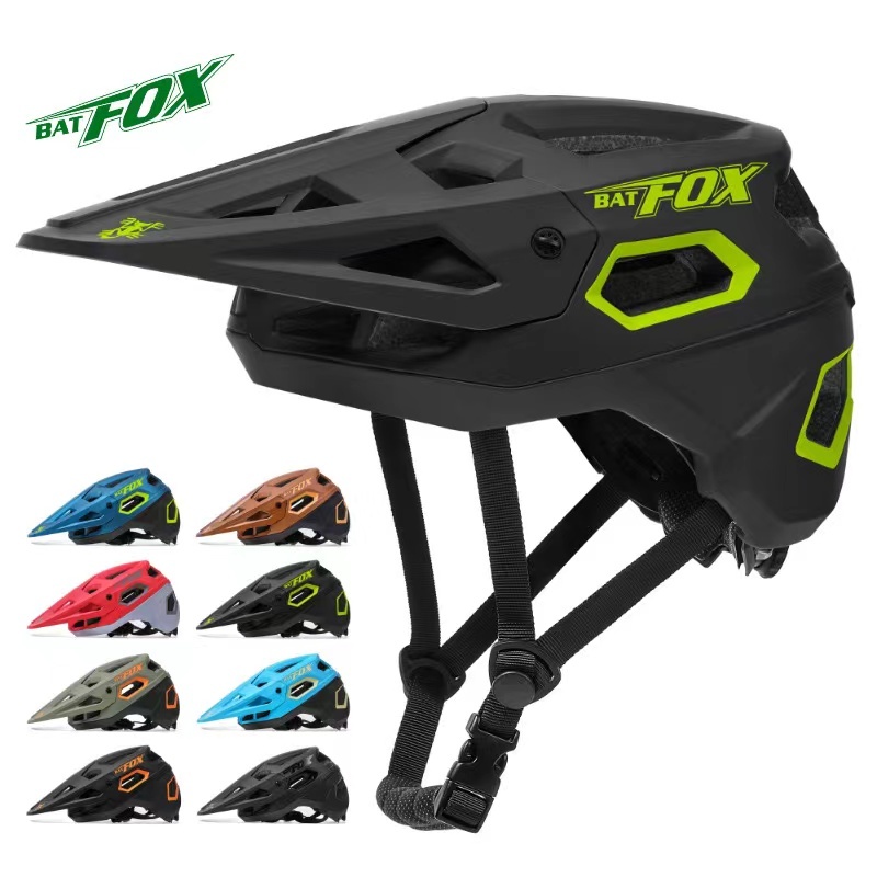 Casco De Bici BATFOX: Ligero, Ajustable Y Super Seguro Para MTB, Carretera, Skate O BMX - Con Visor Desmontable Para Adultos Y Jóvenes