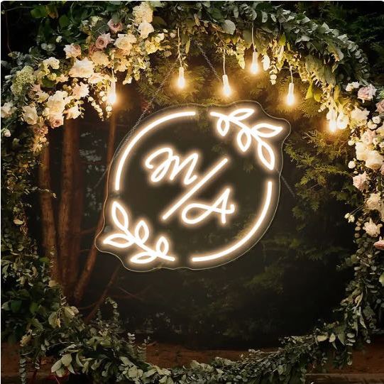 Personalized customization of acronyms, wedding LED neon lights, neon ...