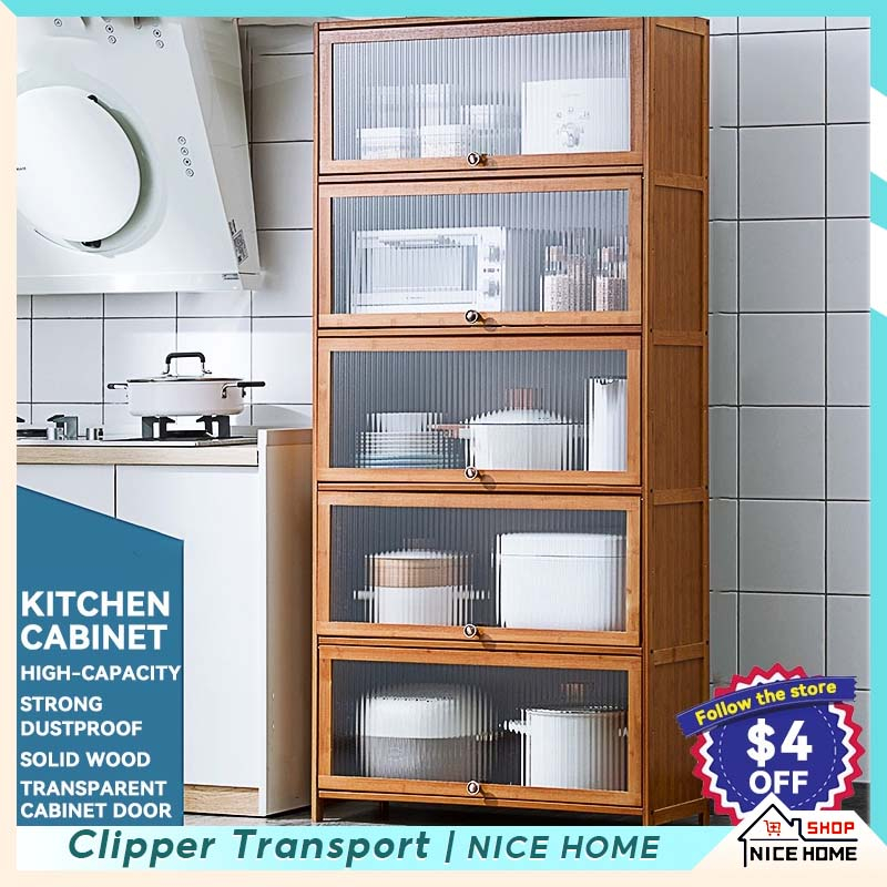 Kitchen Cabinet Storage Cupboard Multi-layer Kitchen Rack Home ...