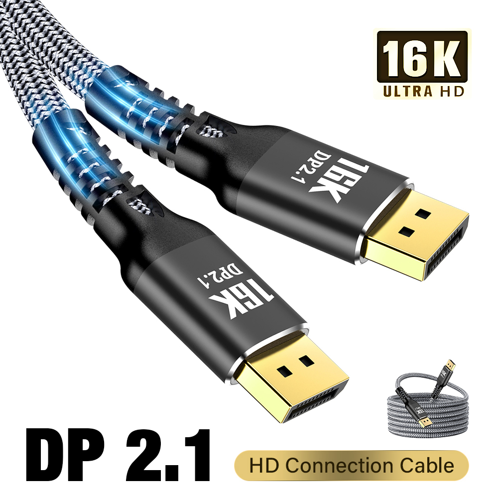 Gold plated Displayport Cable DP 2.1 16K@60HZ 8K@120HZ 4K@144HZ Display ...