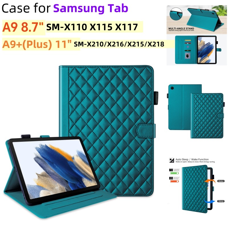 For Samsung Galaxy Tab A9 Case X110 X115 X117 Stand Wallet Leather Flip ...