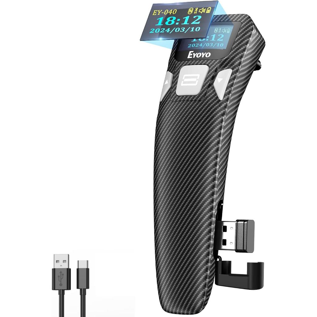 thumbnail image 2 of Eyoyo Mini Bluetooth Barcode Scanner – Portable 2D Wireless & USB, Long Battery Life For Inventory 2 of 5
